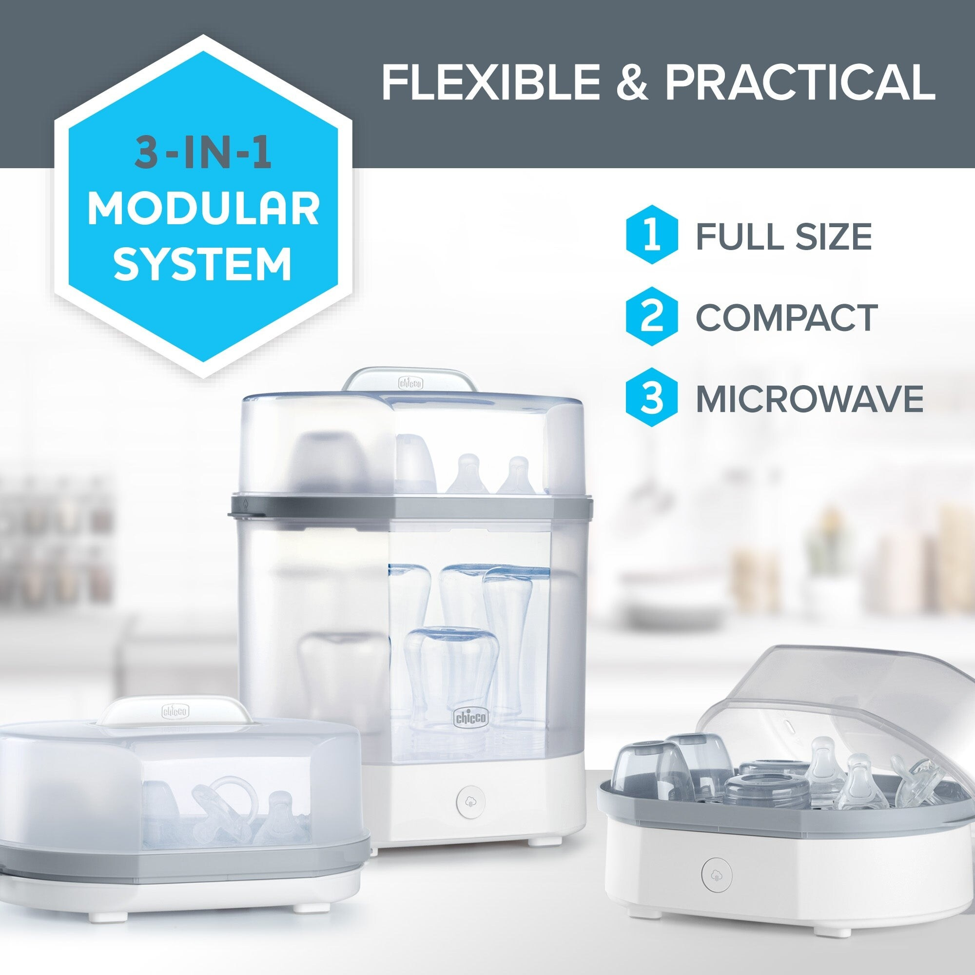 Chicco Advanced Electric Steam Sterilizer & Dryer – White