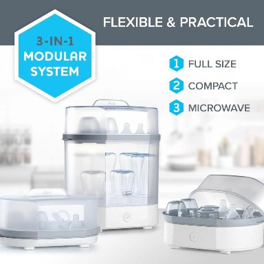 Chicco Advanced Electric Steam Sterilizer & Dryer – White