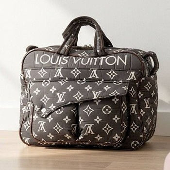 Luxury Monogram Multi-Pocket Baby Changing Bag – Stylish Diaper & Travel Organizer Bag