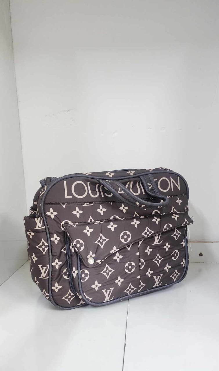 Luxury Monogram Multi-Pocket Baby Changing Bag – Stylish Diaper & Travel Organizer Bag