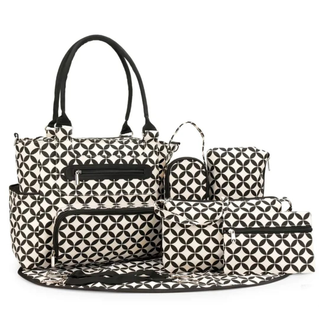 5-in-1 Premium Diaper Bag Set with Changing Pad & Multi-Pouch Organizer