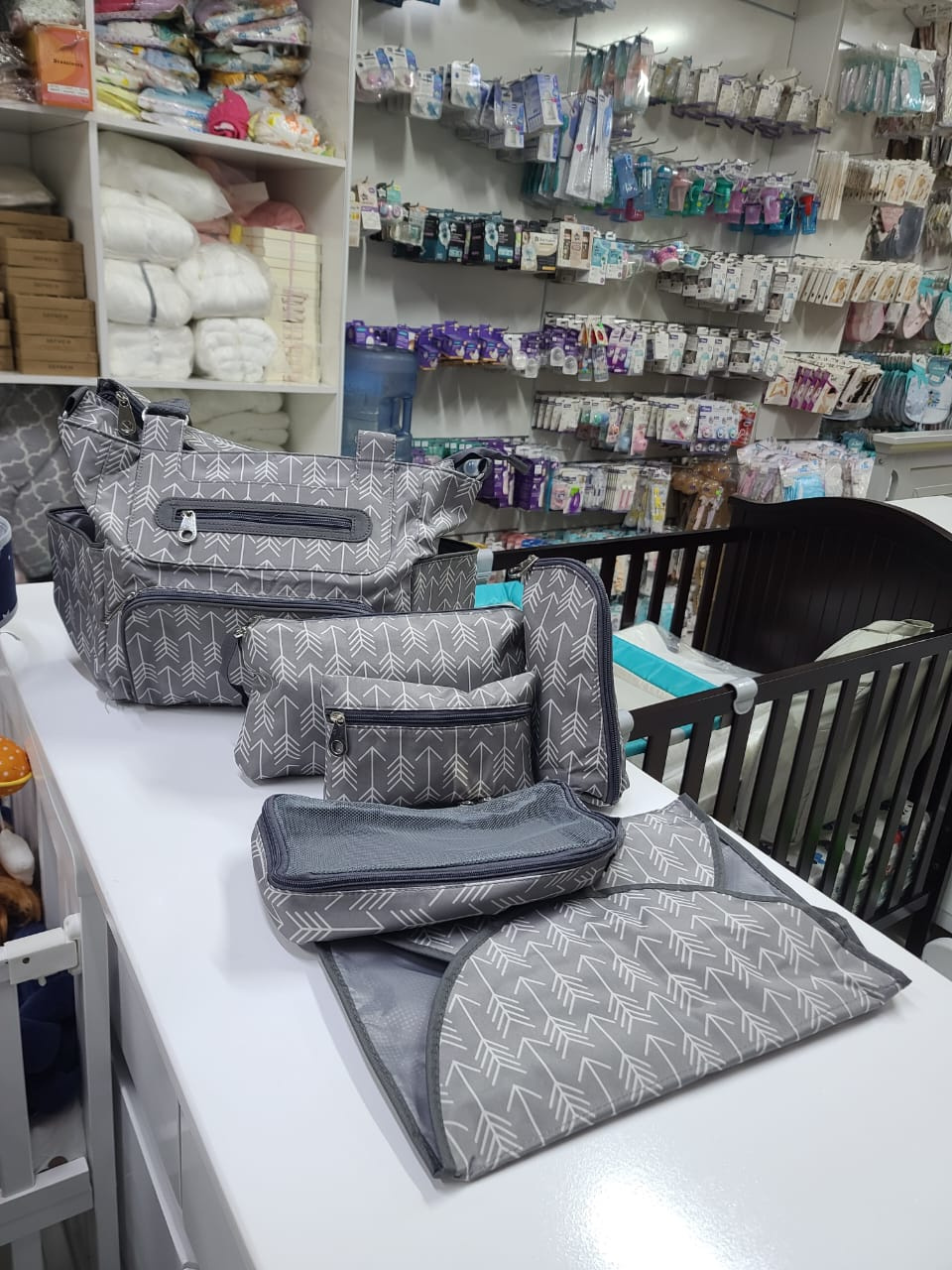5-in-1 Premium Diaper Bag Set with Changing Pad & Multi-Pouch Organizer