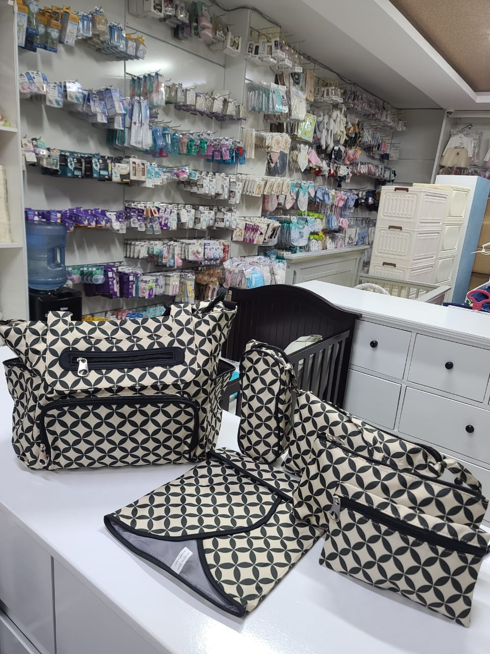 5-in-1 Premium Diaper Bag Set with Changing Pad & Multi-Pouch Organizer