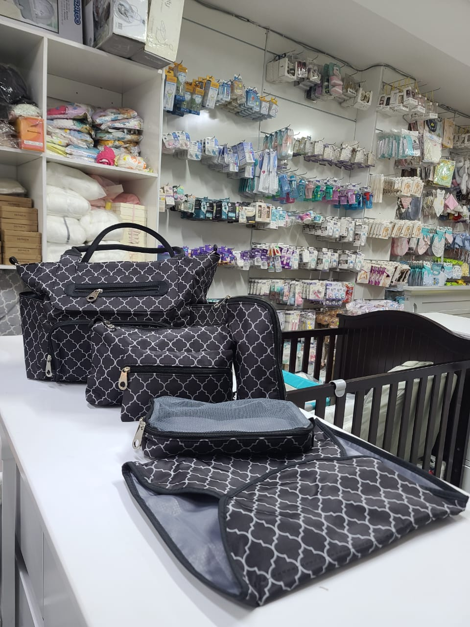 5-in-1 Premium Diaper Bag Set with Changing Pad & Multi-Pouch Organizer