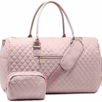 Quilted LOVEVOOK Travel Duffle Bag with Shoe Compartment & Wet Pocket – Diaper Bag Organizer