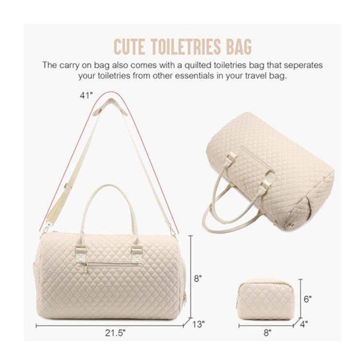 Quilted LOVEVOOK Travel Duffle Bag with Shoe Compartment & Wet Pocket – Diaper Bag Organizer