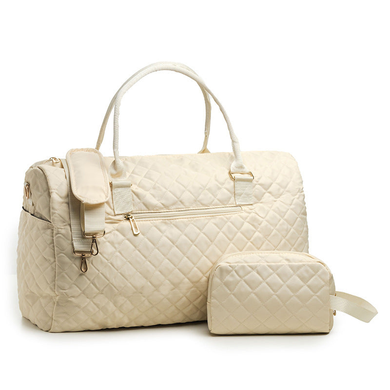 Quilted LOVEVOOK Travel Duffle Bag with Shoe Compartment & Wet Pocket – Diaper Bag Organizer
