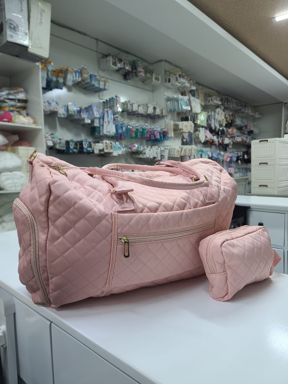 Quilted LOVEVOOK Travel Duffle Bag with Shoe Compartment & Wet Pocket – Diaper Bag Organizer