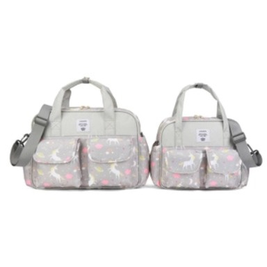 Lequeen Unicorn & Rainbow 2-Piece Waterproof Diaper Bag Set