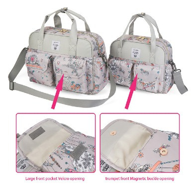 Lequeen Unicorn & Rainbow 2-Piece Waterproof Diaper Bag Set