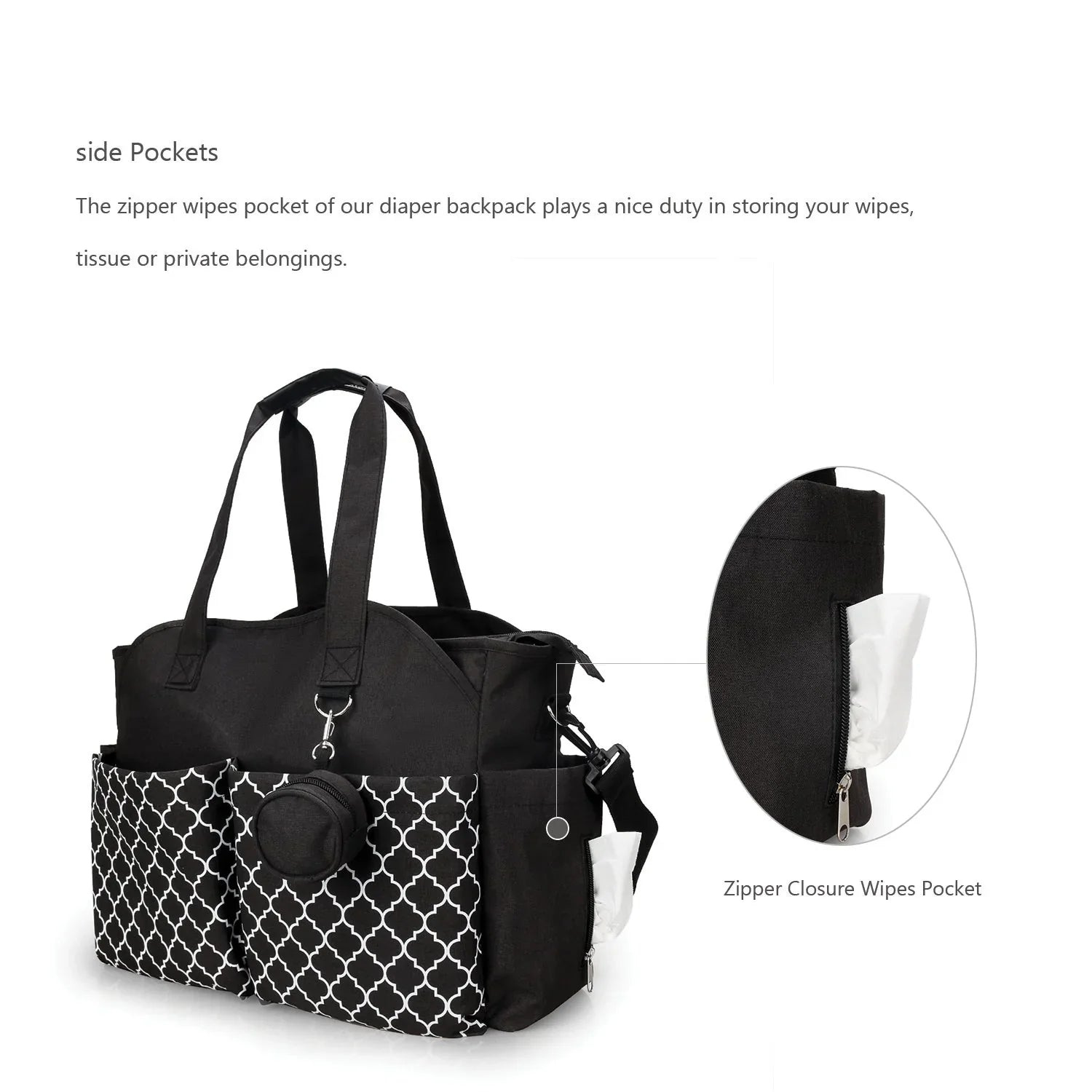 Little Story Signature Multi-Compartment Diaper Bag Tote
