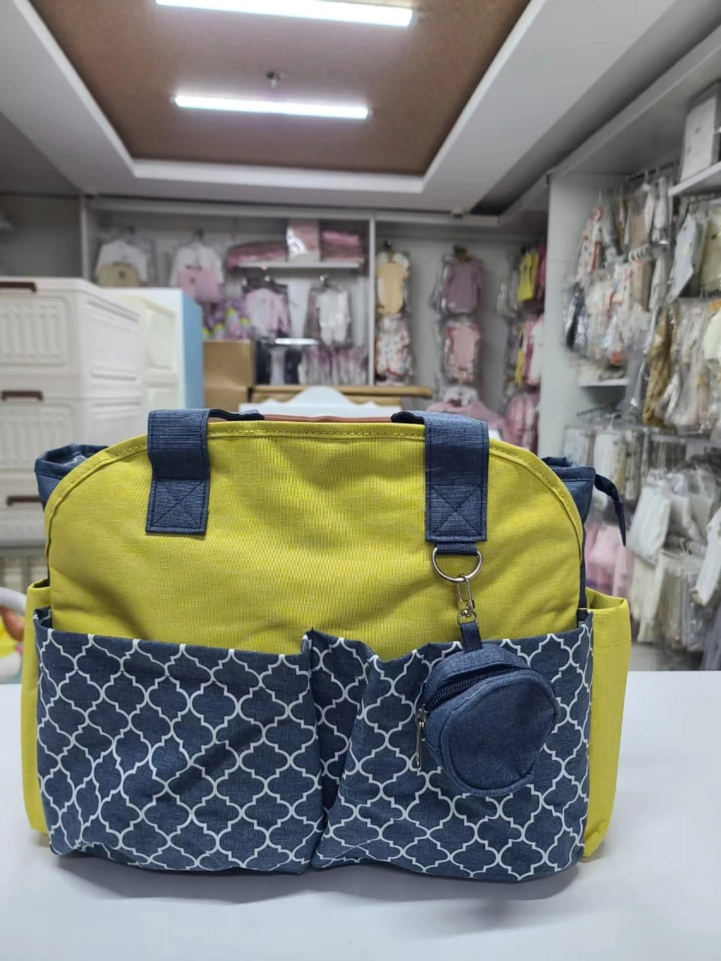 Little Story Signature Multi-Compartment Diaper Bag Tote