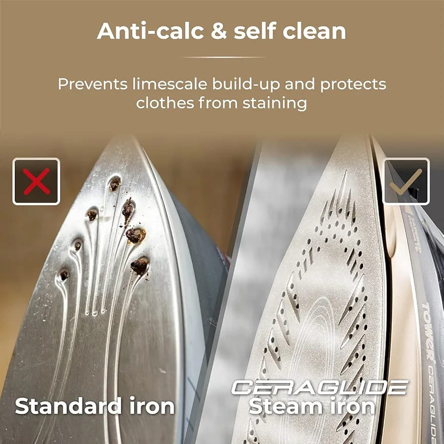 Tower Ceraglide 360 Cordless Steam Iron 2800W with Ceramic Soleplate