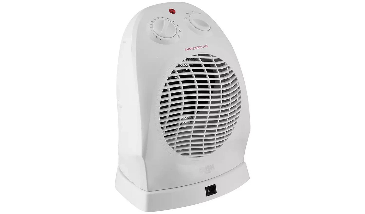 Bush 2.4kW Upright Fan Heater – Oscillating Electric Heater with Thermostat
