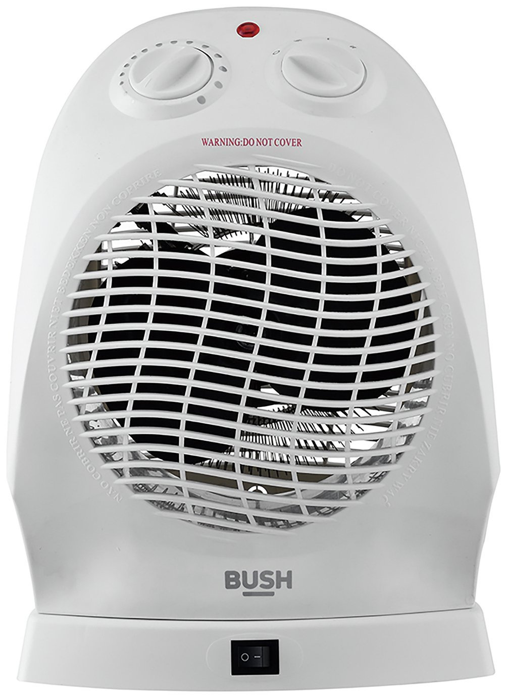Bush 2.4kW Upright Fan Heater – Oscillating Electric Heater with Thermostat