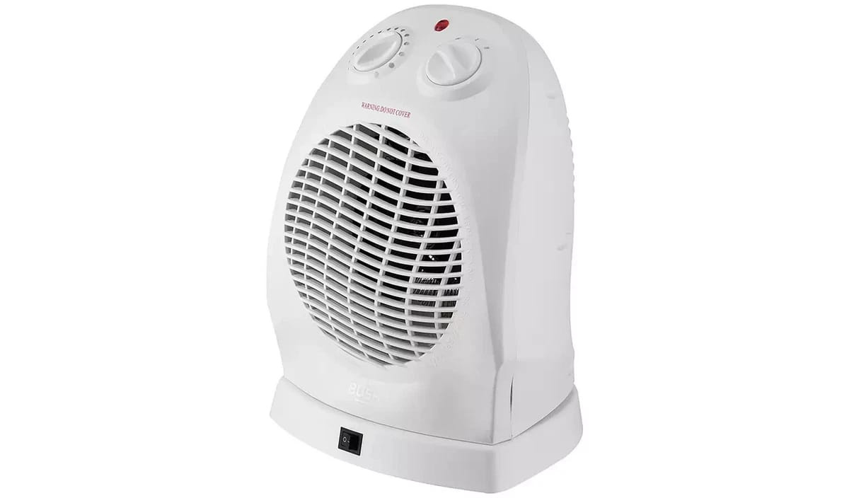 Bush 2.4kW Upright Fan Heater – Oscillating Electric Heater with Thermostat