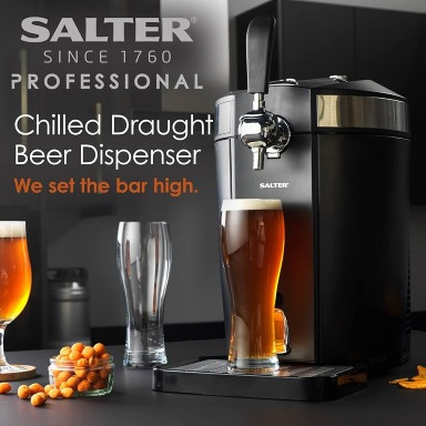 Salter Professional Chilled Draught Beer Dispenser EK4919 – 5L Keg System with CO₂ Control