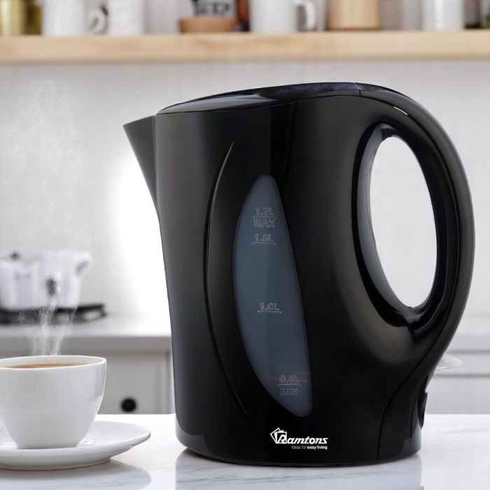 Ramtons RM/594 1.7L Corded Electric Kettle Black – 2200W Fast Boil
