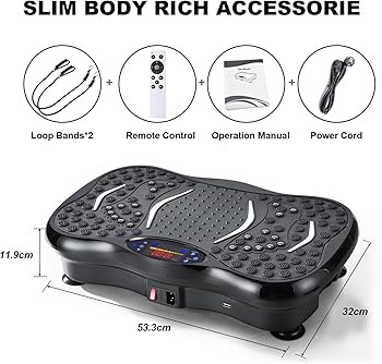 Bluetooth Vibration Plate Massage Platform – Full Body Workout & Muscle Toning Machine