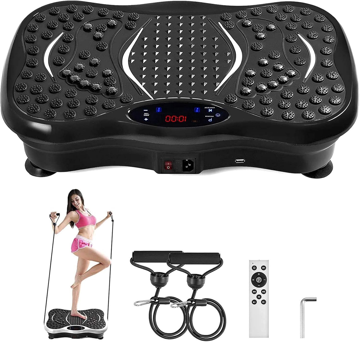 Bluetooth Vibration Plate Massage Platform – Full Body Workout & Muscle Toning Machine