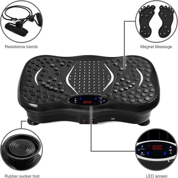 Bluetooth Vibration Plate Massage Platform – Full Body Workout & Muscle Toning Machine
