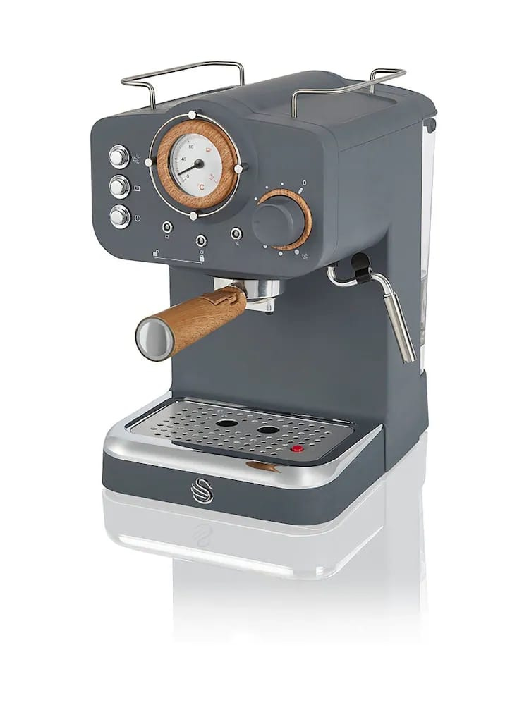 Swan Nordic Espresso Coffee Machine Slate Grey – 15 Bar Pump