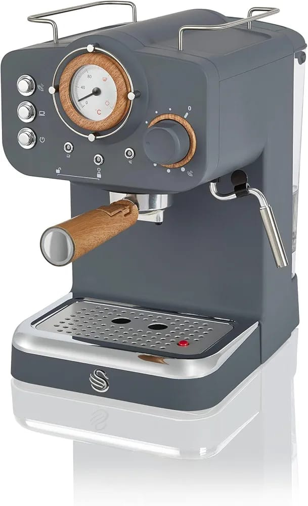 Swan Nordic Espresso Coffee Machine Slate Grey – 15 Bar Pump