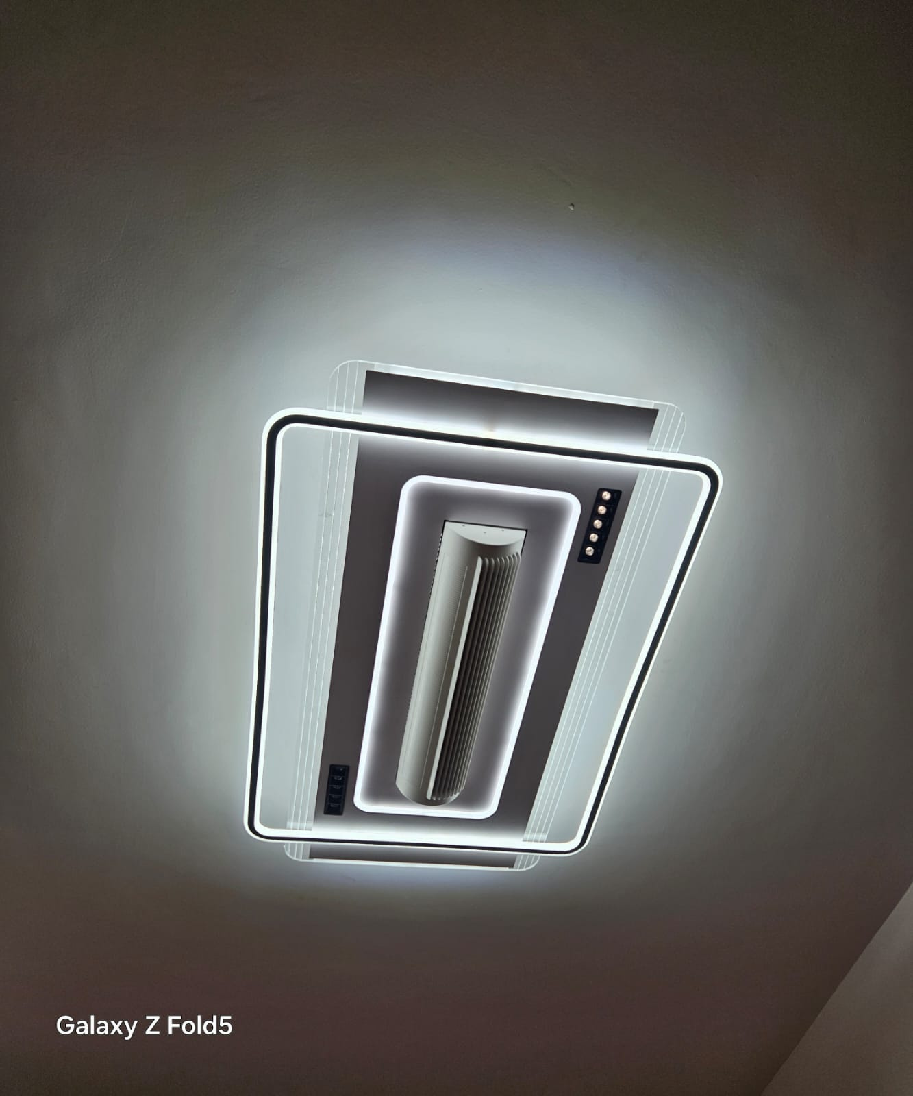 Stylish Bladeless LED Ceiling Fan Chandelier | Flush Mount Cassette Fandelier with Remote