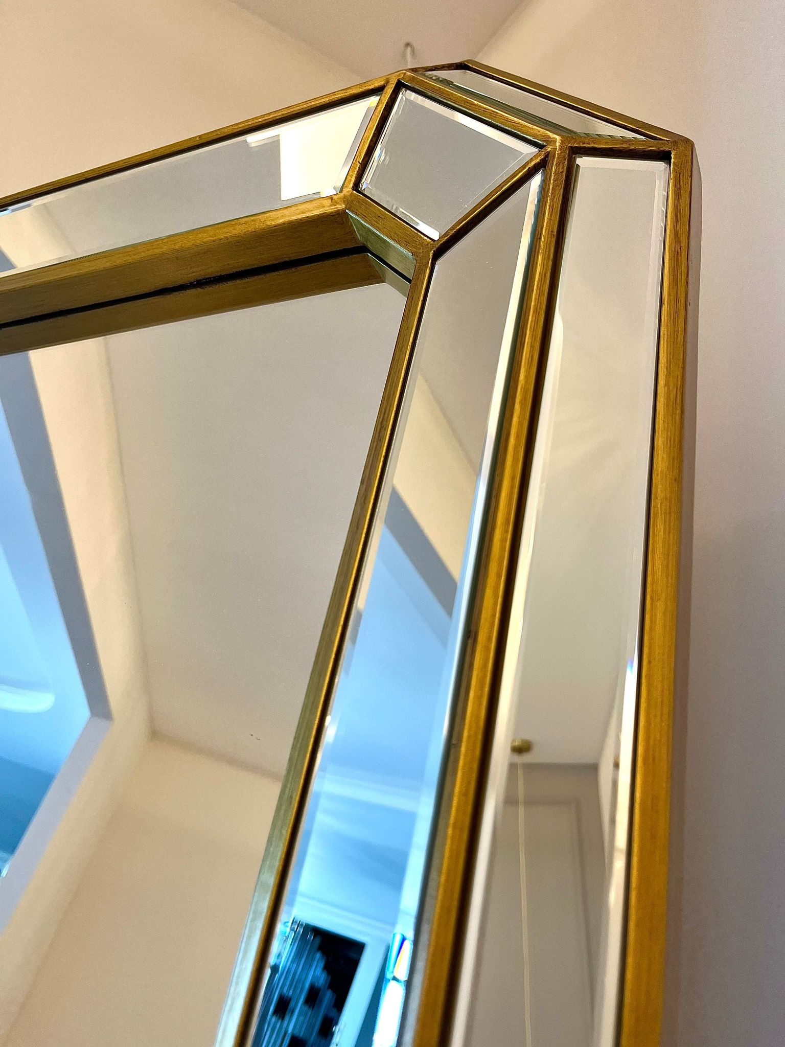 Hanah Home Carlos Gold Full-Length Leaner Mirror – Modern Floor Mirror