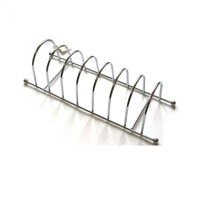Silver Plate Holder Rack Organizer – Stainless Steel Dish & Lid Storage
