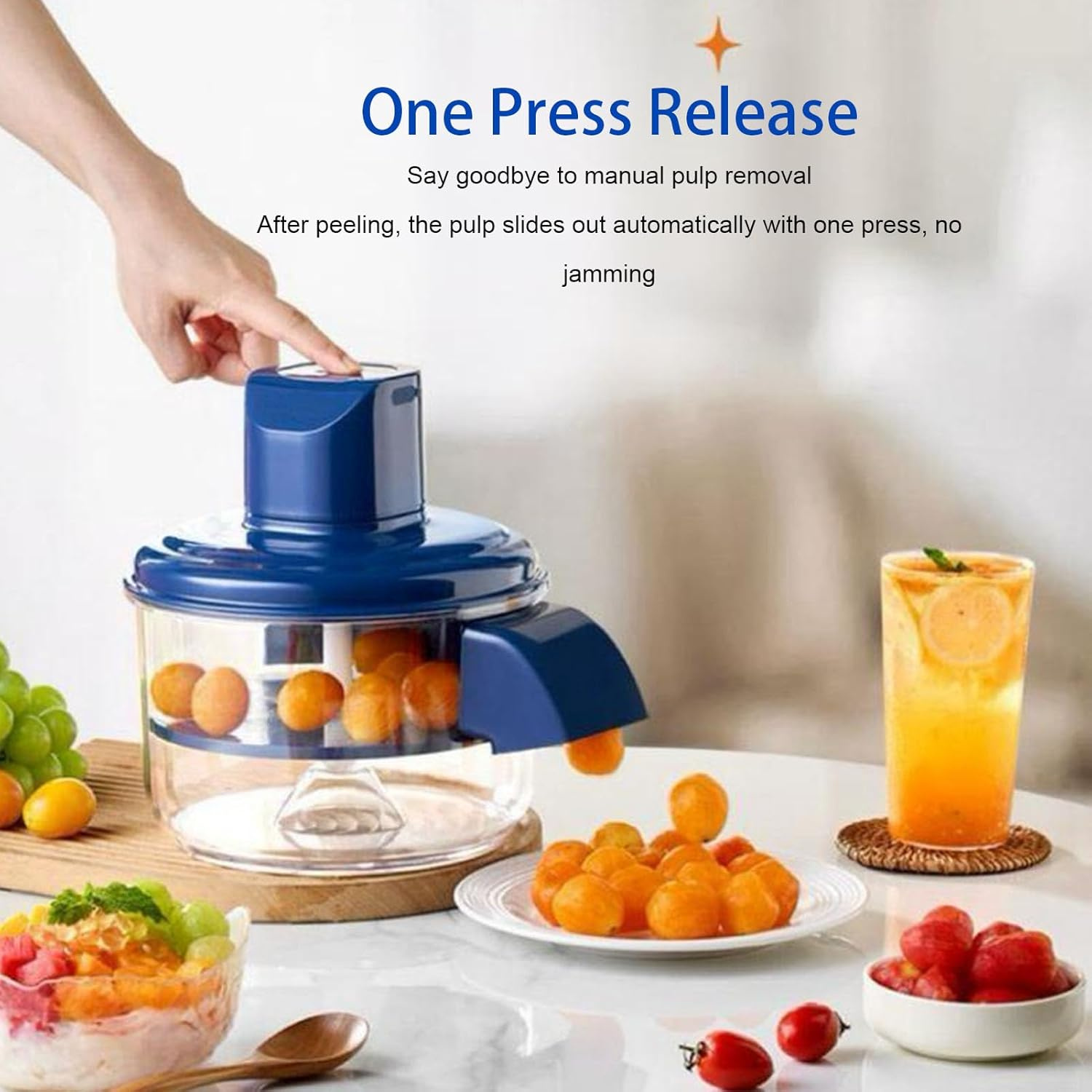 Generic Electric Automatic Fruit & Vegetable Peeler – Blue