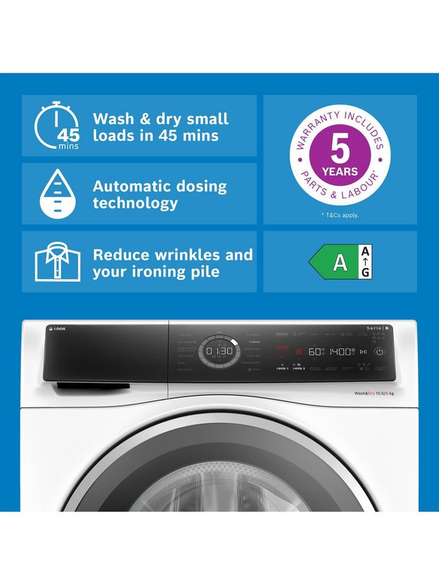 Modern Front Load Wash & Dry Machine 10kg – Smart Digital Washing Machine