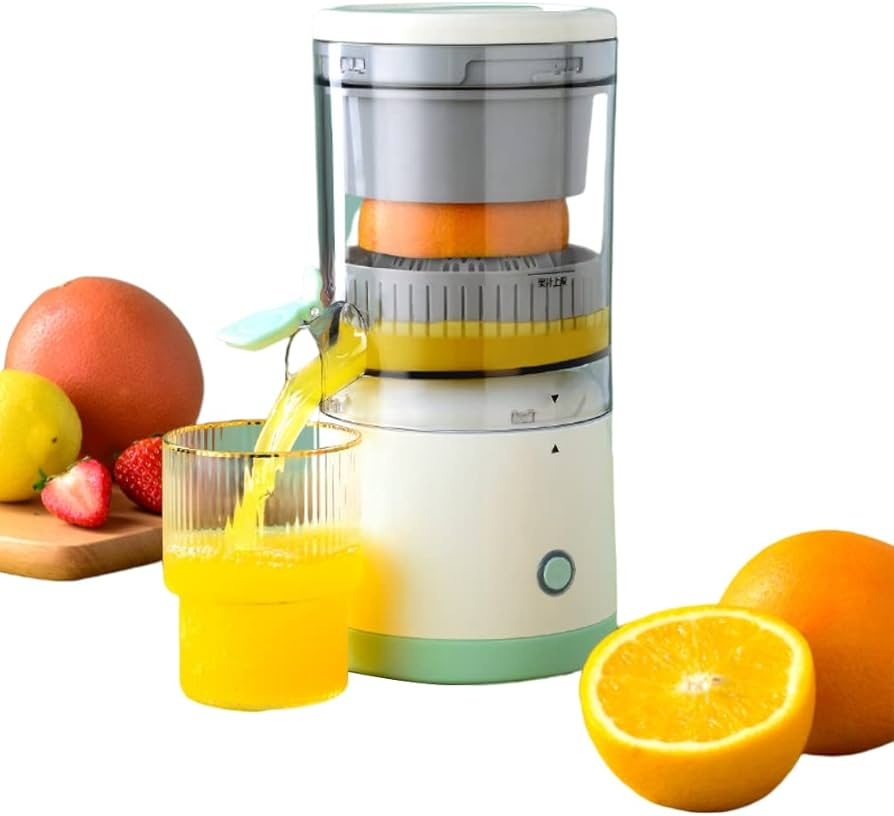 Portable USB Rechargeable Electric Citrus Juicer – 500ml Automatic Orange & Lemon Juicer
