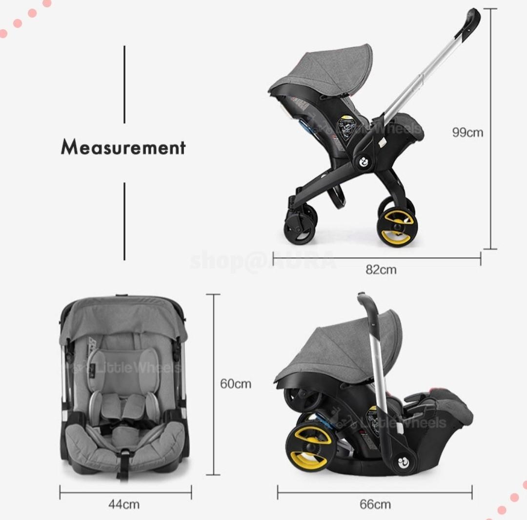4-in-1 Racing Baby Stroller Travel System with Infant Car Seat, Carrycot & Rocker – Green, Black & Grey | LuxeHomeHub Kenya