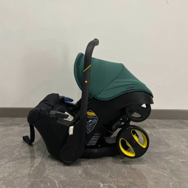 4-in-1 Racing Baby Stroller Travel System with Infant Car Seat, Carrycot & Rocker – Green, Black & Grey | LuxeHomeHub Kenya