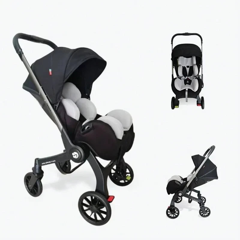 4-in-1 Plus Multifunctional Baby Stroller Travel System with Car Seat & Carrycot