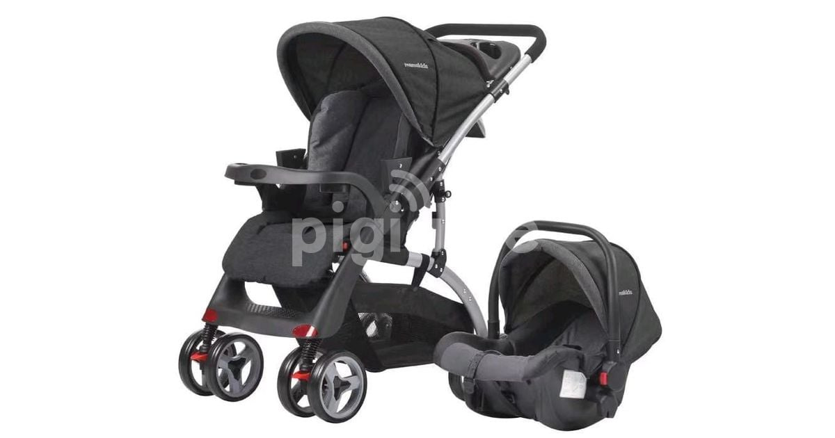 Mamakids K98 2-in-1 Baby Stroller & Car Seat Travel System – Gray & Black