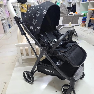 Gokke Lightweight Airplane-Approved Baby Stroller – Space Black Edition