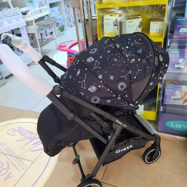 Gokke Lightweight Airplane-Approved Baby Stroller – Space Black Edition