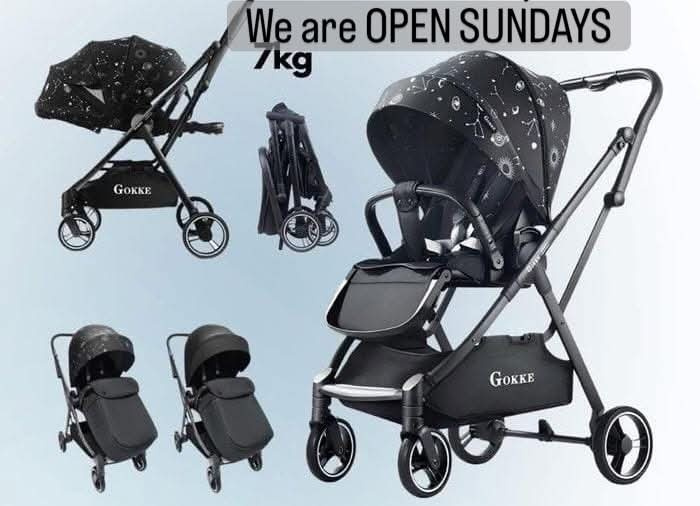 Gokke Lightweight Airplane-Approved Baby Stroller – Space Black Edition