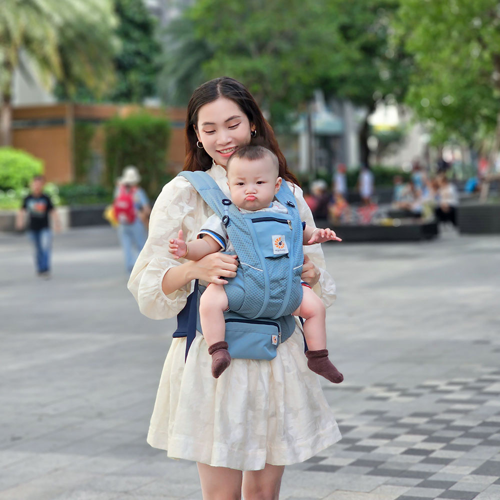 Ergobaby Omni Breeze SoftFlex Mesh Baby Carrier – Slate Blue