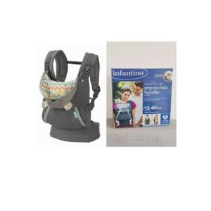 Infantino Cuddle Up Ergonomic Hoodie Baby Carrier – Grey