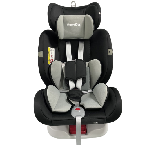 MamaKids Classy 360° Isofix Car Seat (0–36kg) – Reclining Convertible Baby Car Seat | Gray & Black