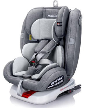 MamaKids Classy 360° Isofix Car Seat (0–36kg) – Reclining Convertible Baby Car Seat | Gray & Black