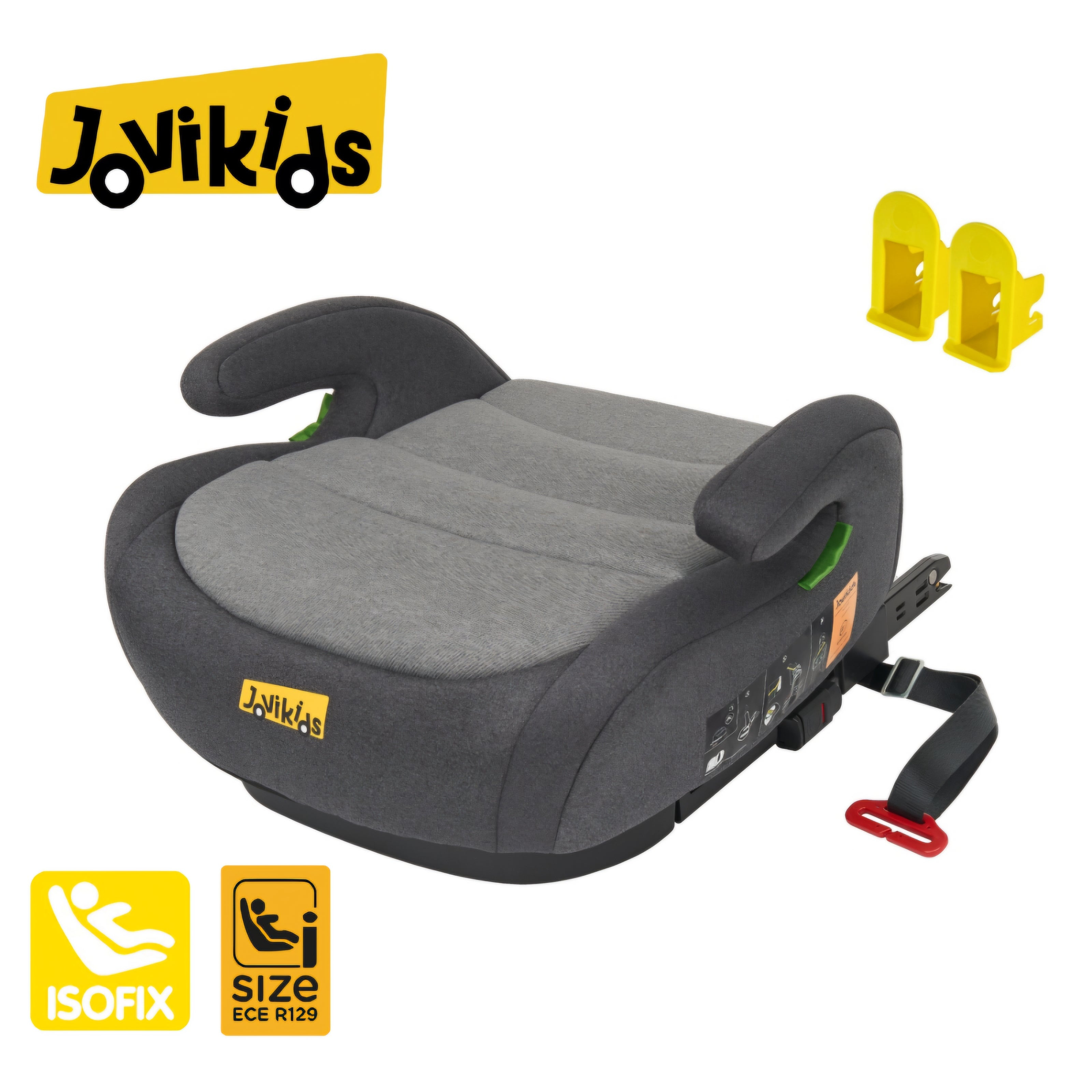 Jovikids OHHO+ I-Size ISOFIX Booster Car Seat – Gray (125–150cm / 6–12 Years)