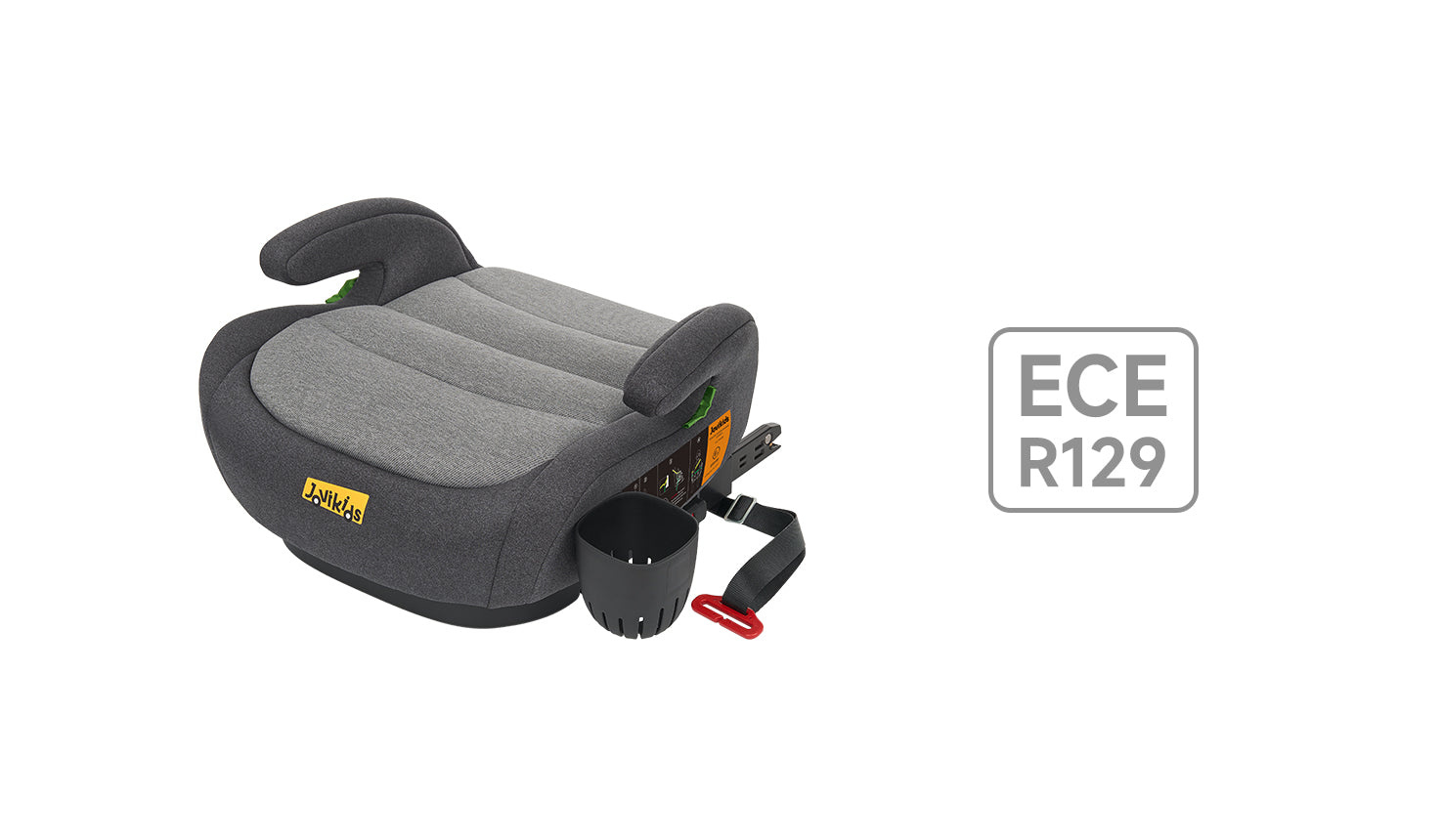 Jovikids OHHO+ I-Size ISOFIX Booster Car Seat – Gray (125–150cm / 6–12 Years)