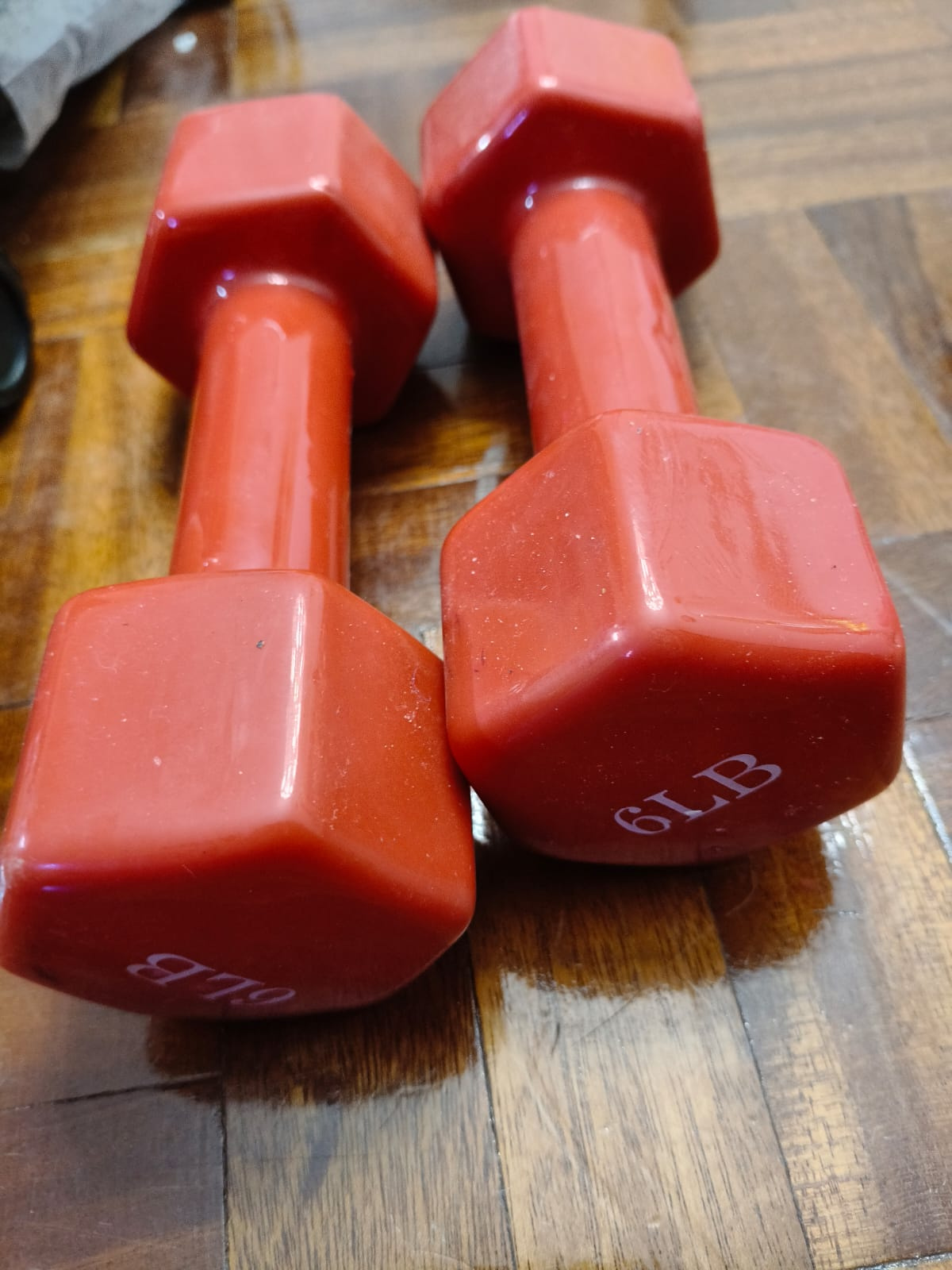 Fitness 6LB Hex Neoprene Dumbbell Red | Non-Slip Hand Weight for Home Workouts