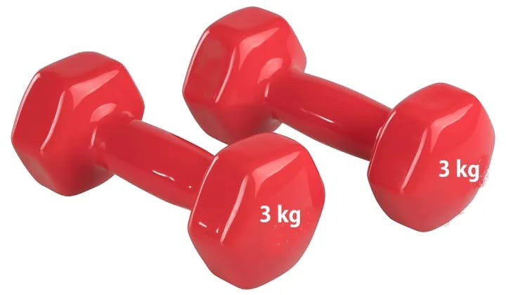 Fitness 6LB Hex Neoprene Dumbbell Red | Non-Slip Hand Weight for Home Workouts