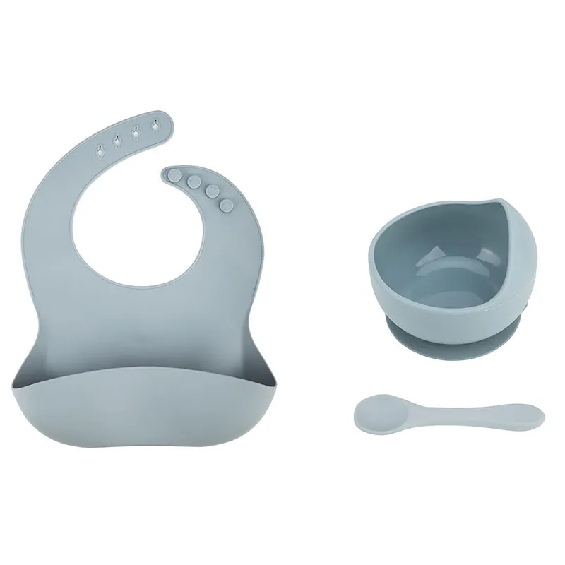 Silicone Baby Feeding Bib with Food Catcher Pocket – Adjustable & Waterproof Toddler Bib