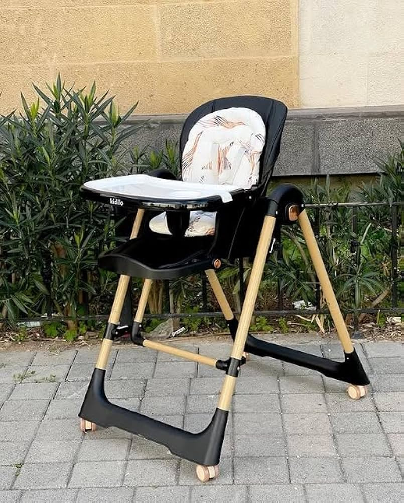 Kidilo 11-3 Adjustable Baby High Chair with Manual Swing & Removable Tray